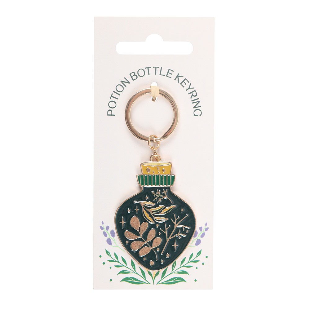 Green Witch Potion Bottle Keyring - Olleke Wizarding Shop Amsterdam