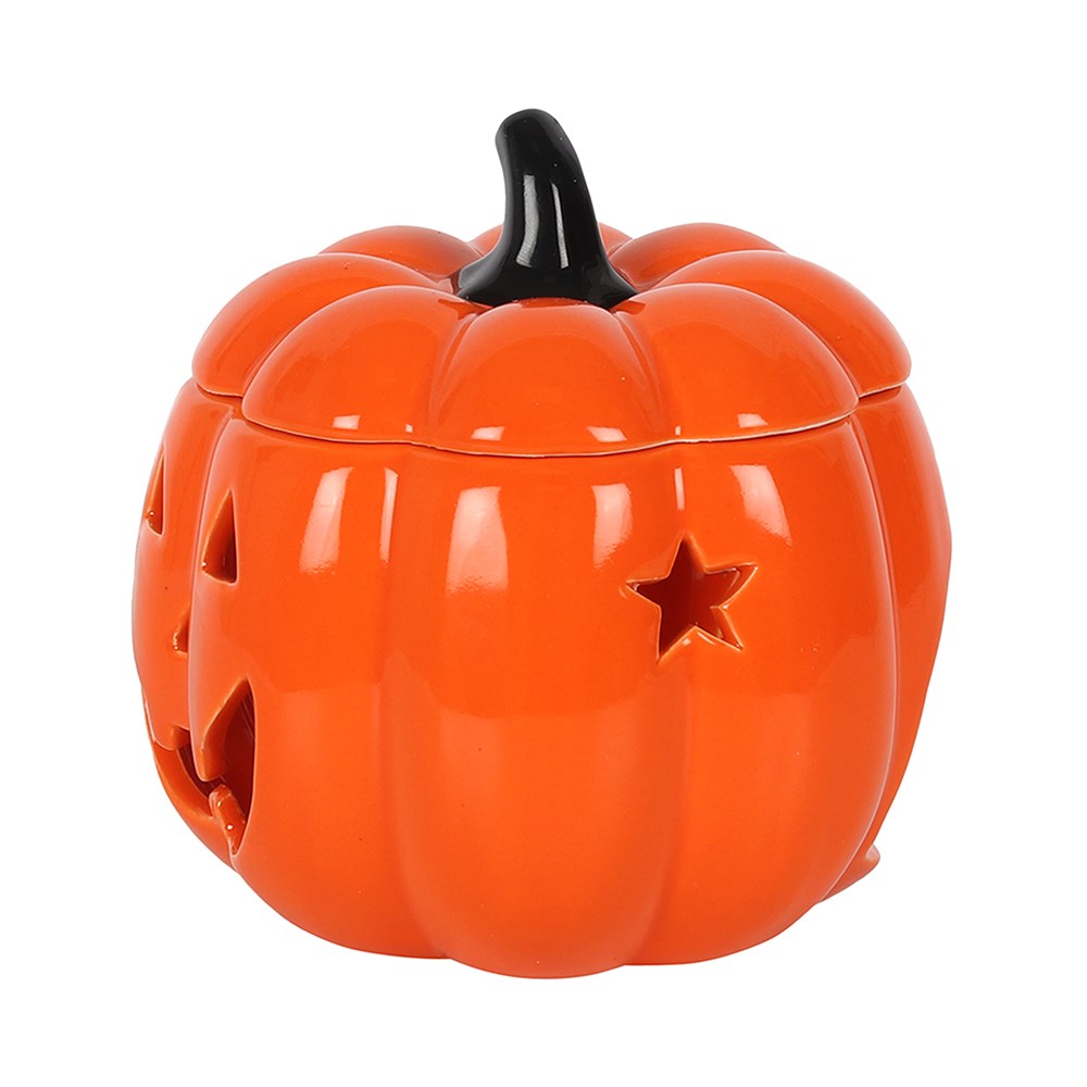 Orange Halloween Jack-O-Lantern Oil Burner and Wax Warmer