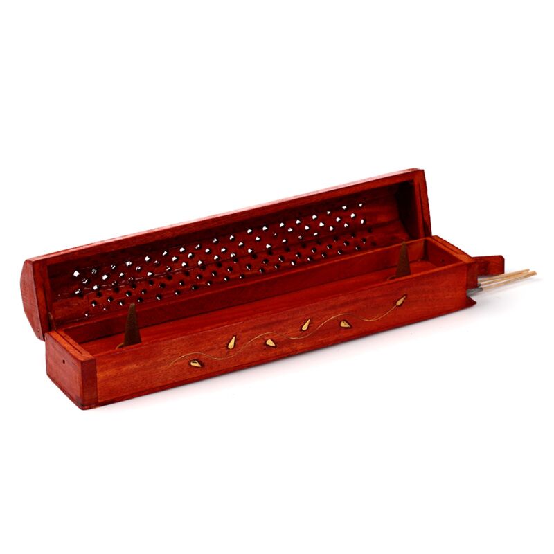 Mango Wood Incense Holder Box - Olleke Wizarding Shop Amsterdam