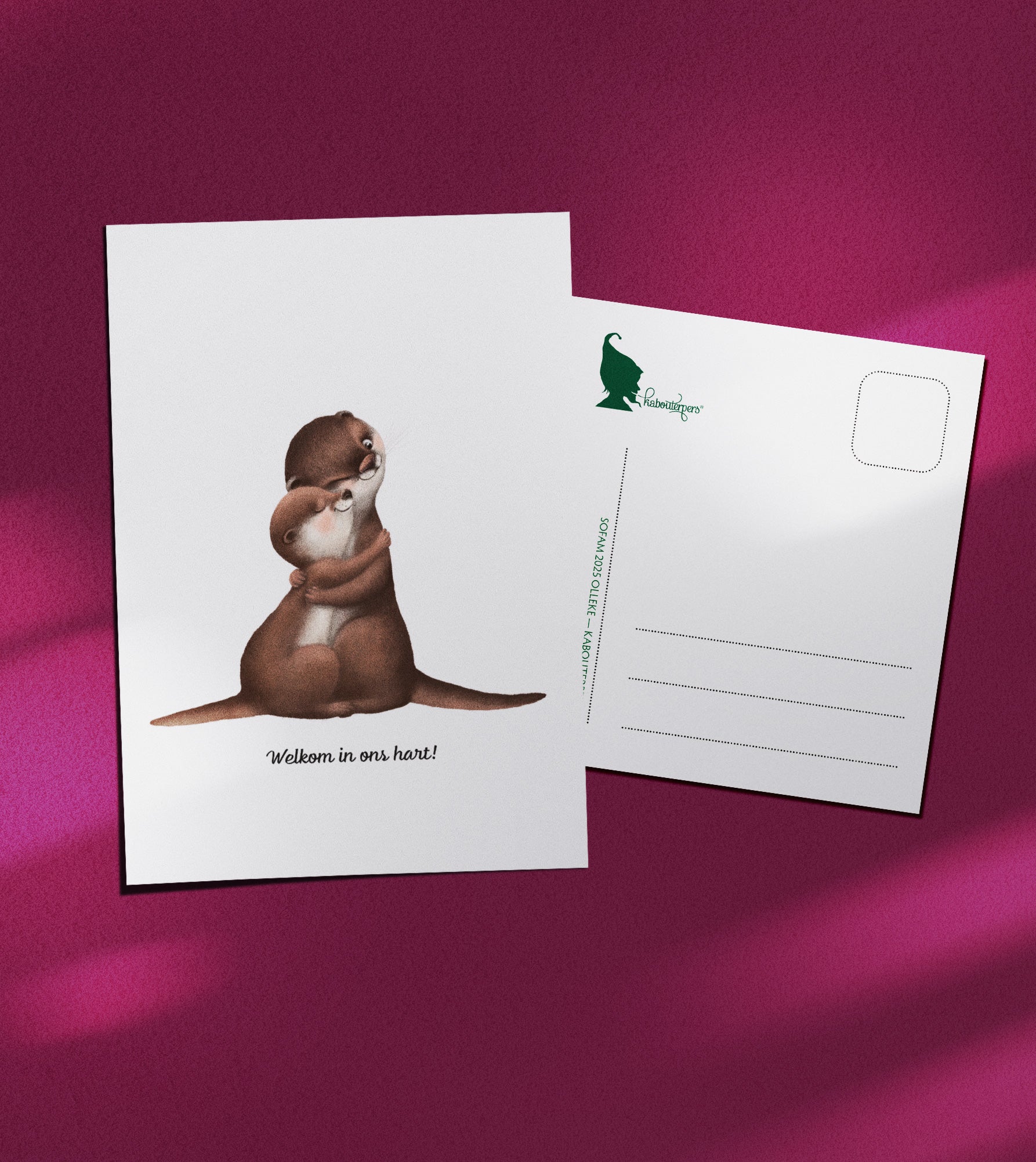 Baby postcard Welkom in ons hart! - Olleke Wizarding Shop Amsterdam