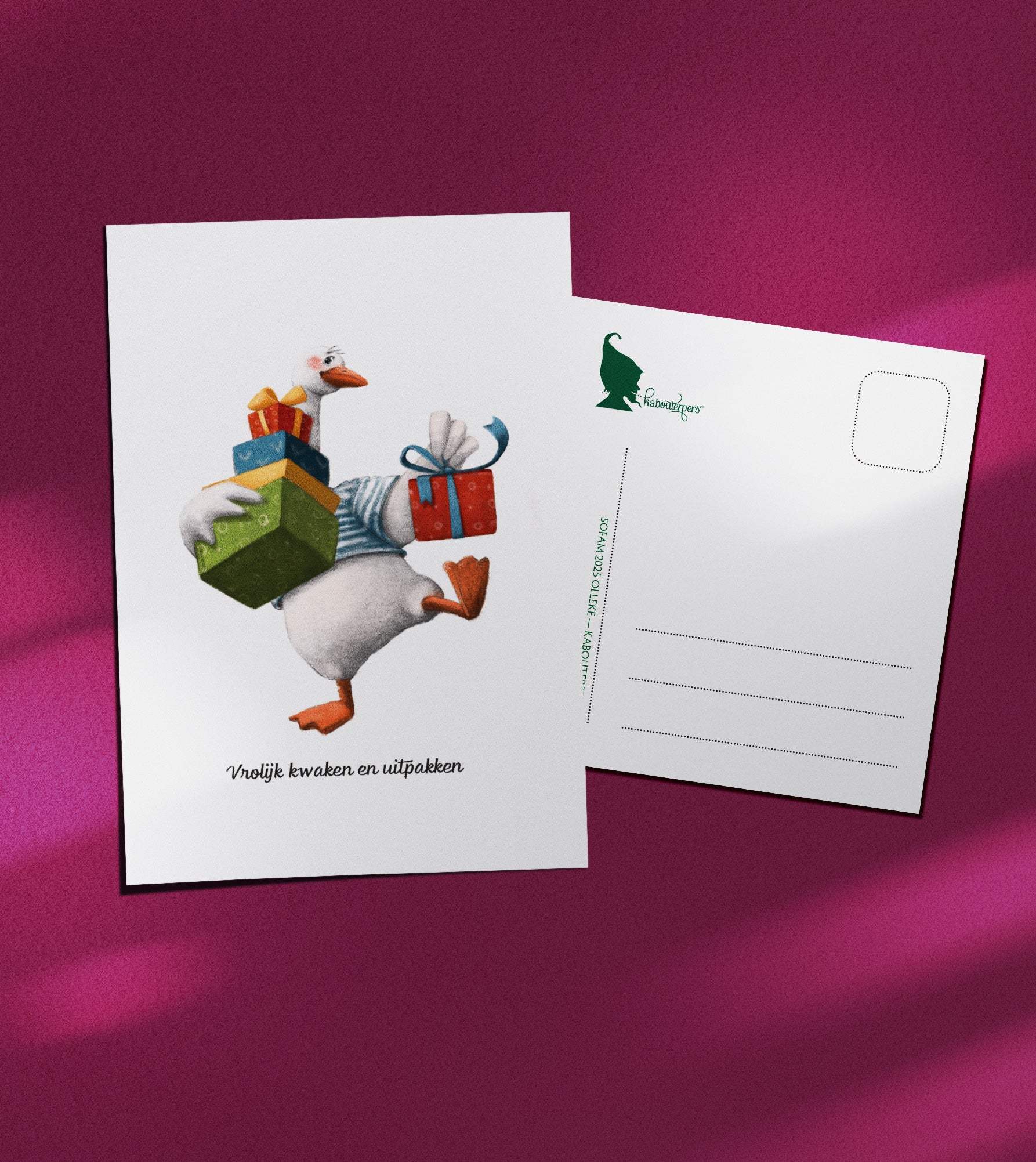 Baby postcard Kwaken en uitpakken - Olleke Wizarding Shop Amsterdam