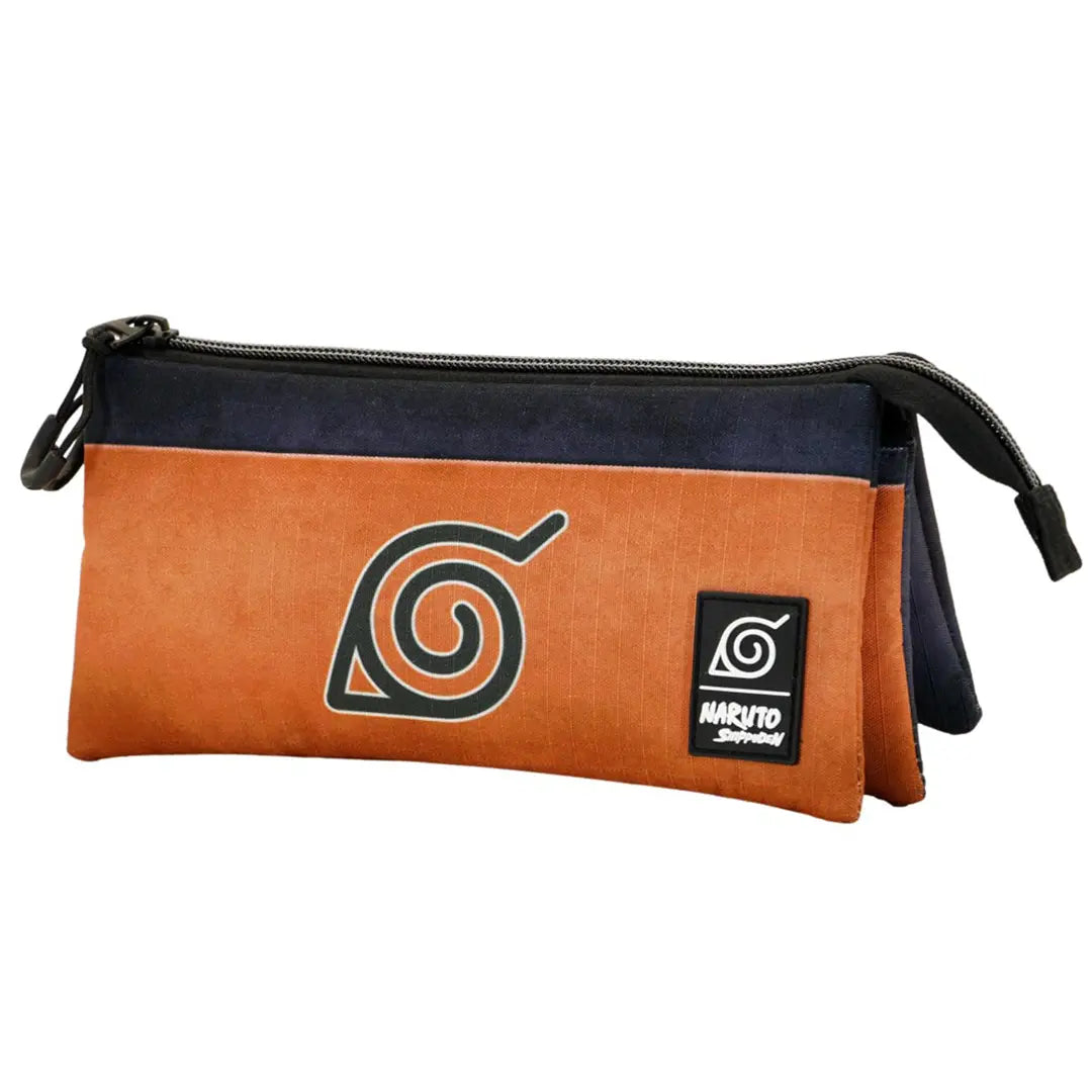 Trousse à crayons triple symbole Naruto Konoha