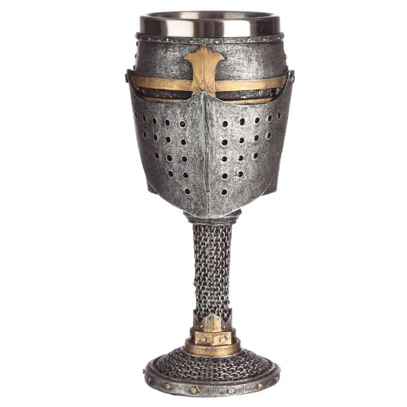 Knight helmet goblet