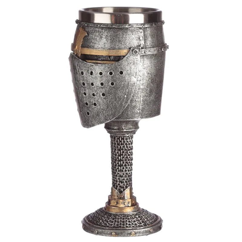 Knight helmet goblet