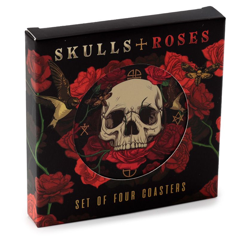 Skull & Roses Set 4 Coasters