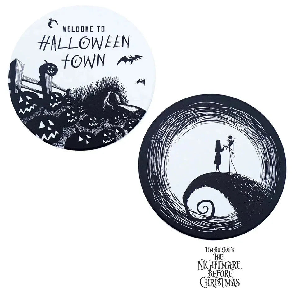 Nightmare Before Christmas Set of 2 Ceramic Coasters