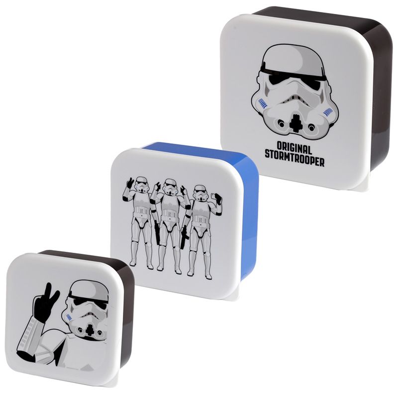 The Original Stormtrooper Set 3 Lunch Box Snack Pots M/L/XL