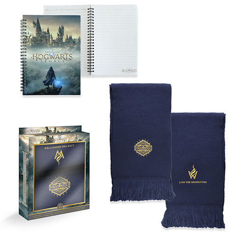 Hogwarts Legacy set Scarf and notebook