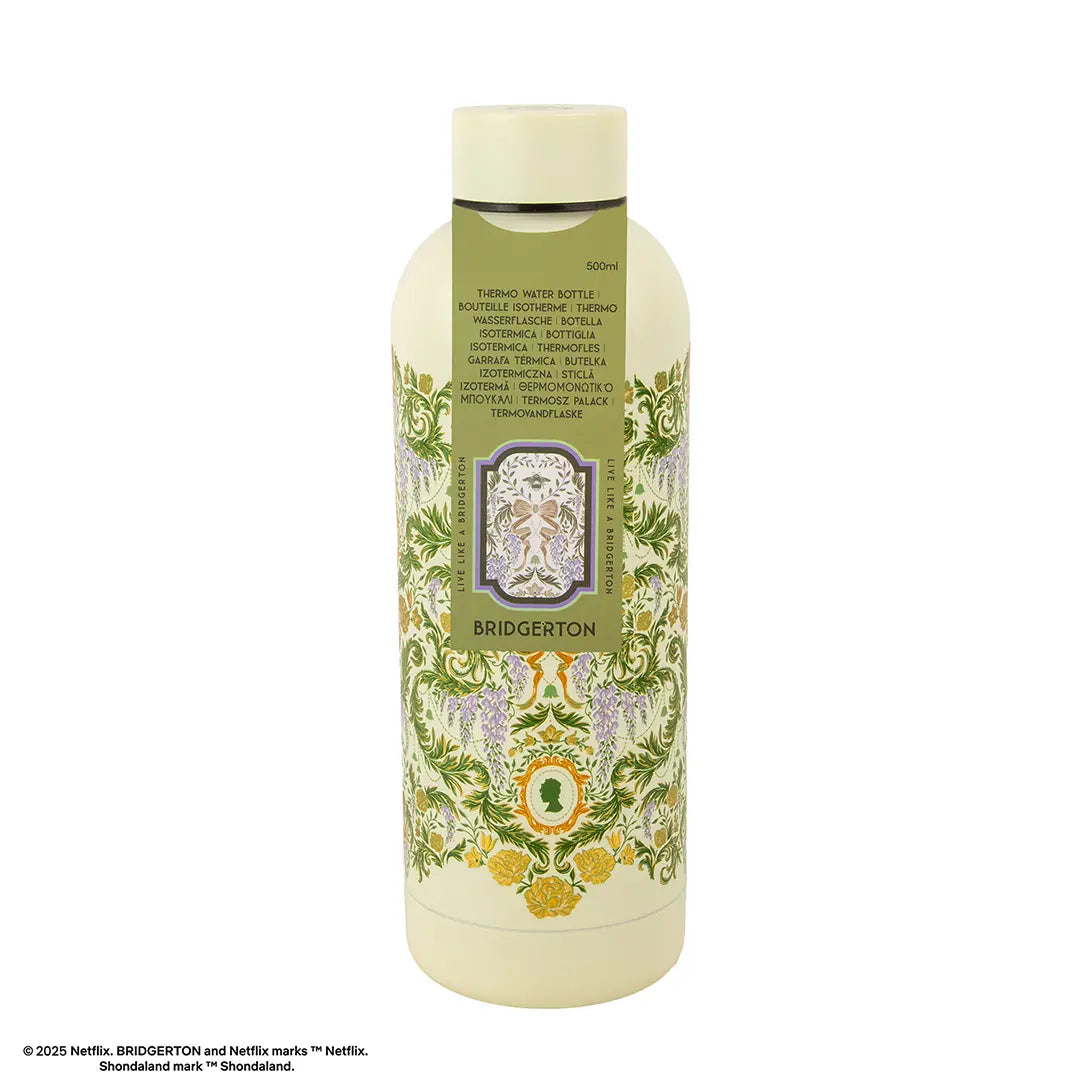 Bridgerton Insulated Bottle - Green damask flourish