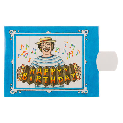 Accordion slide card