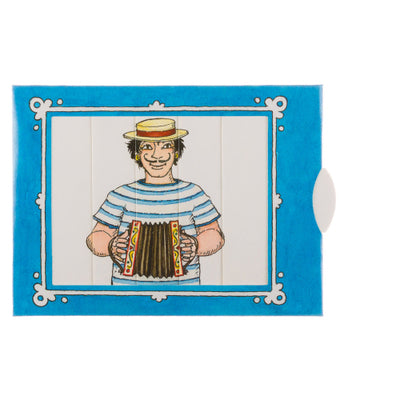 Accordion slide card