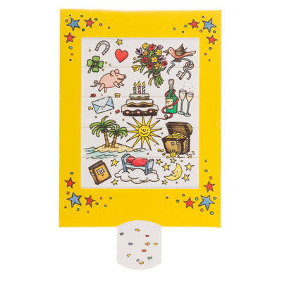 Carte coulissante pour coffret cadeau