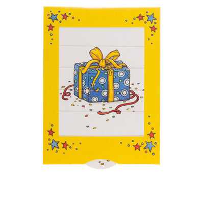 Carte coulissante pour coffret cadeau