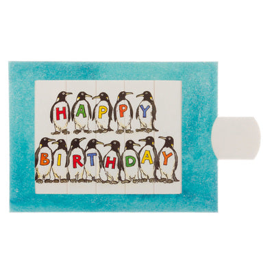 Happy Birthday Pinguins slide card