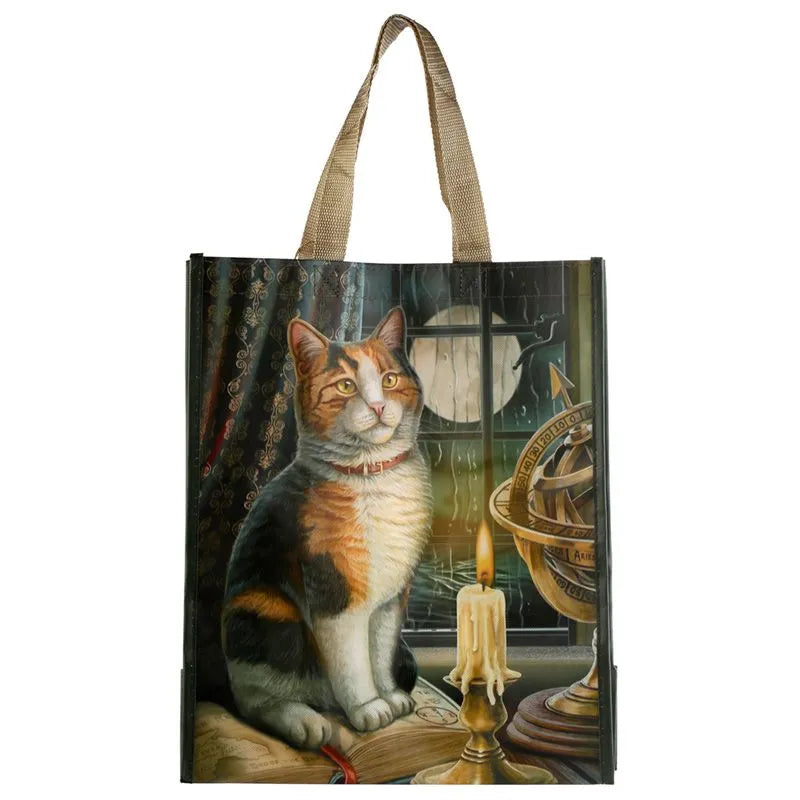 Adventure Awaits Cat Shopping Bag