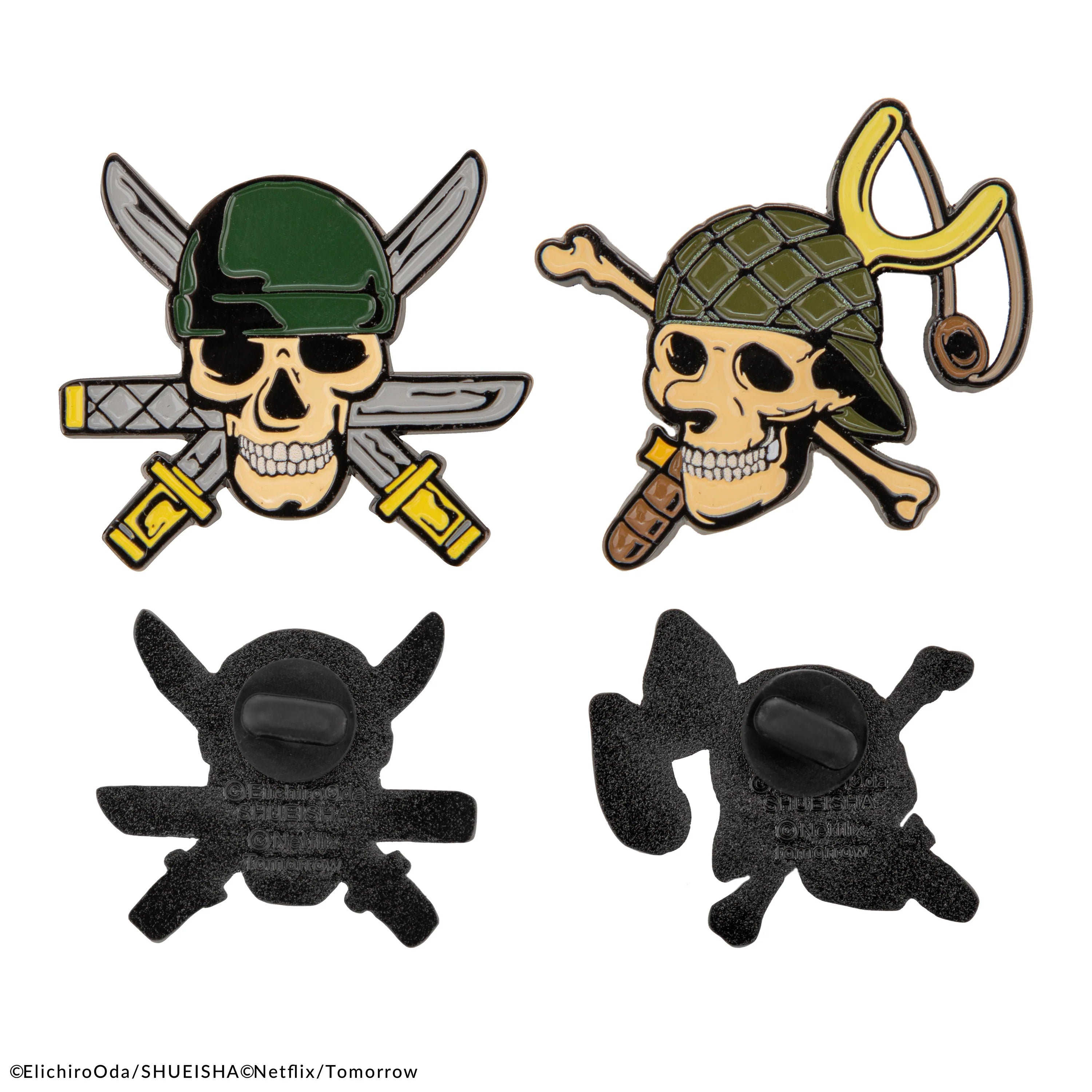 Eendelige set van 2 pin-badges Zoro en Usopp