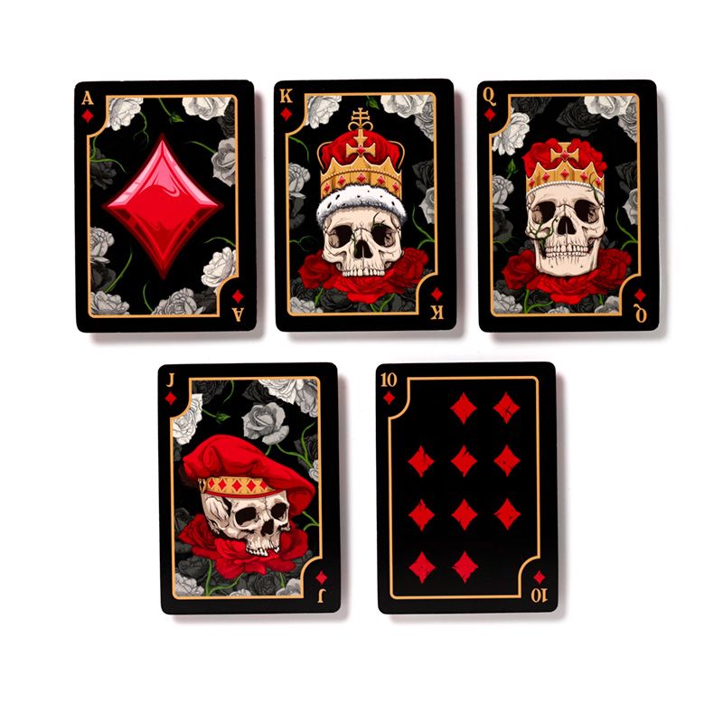 Jeu de cartes Crâne et roses