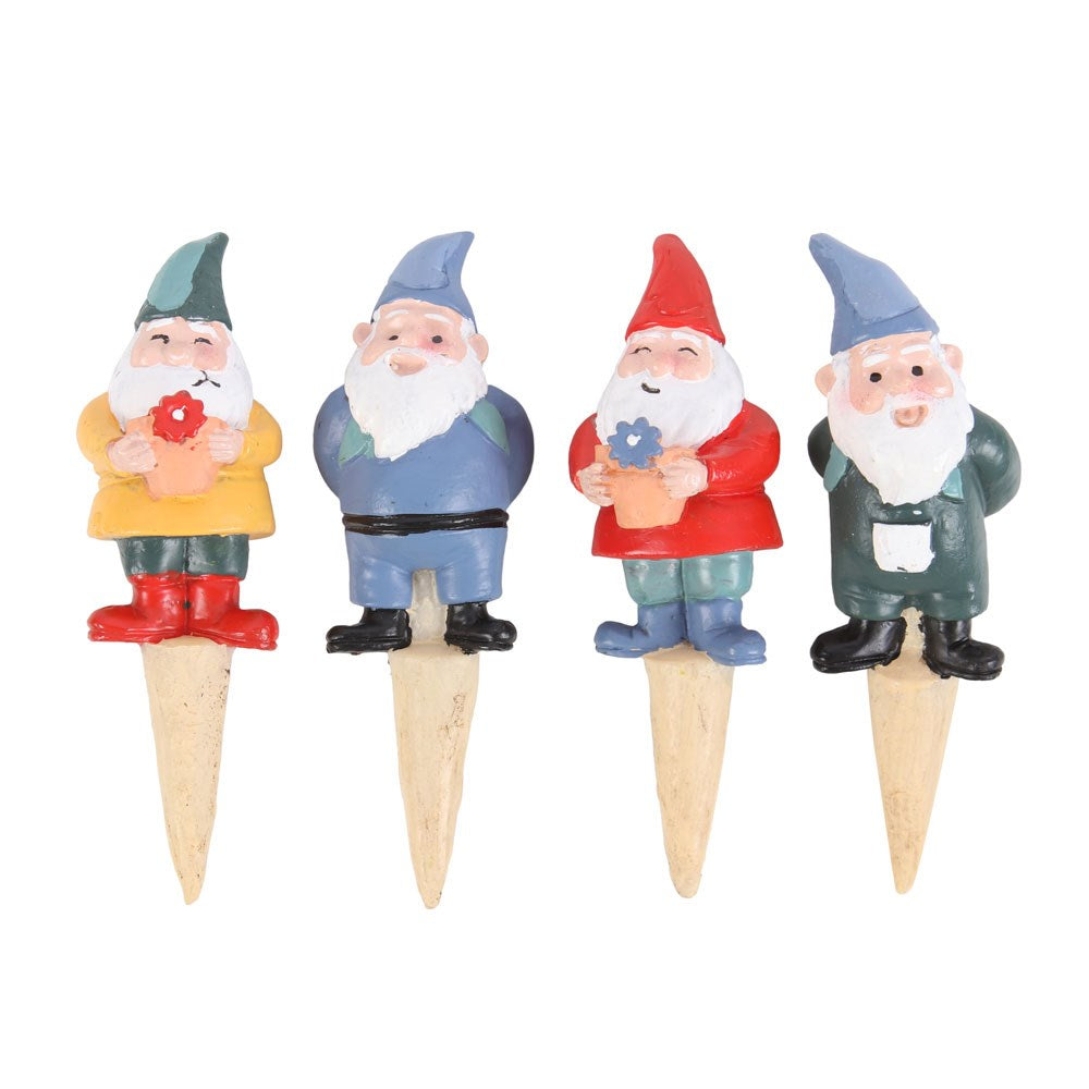 Lot de 4 mini pots de fleurs Gnome Pals