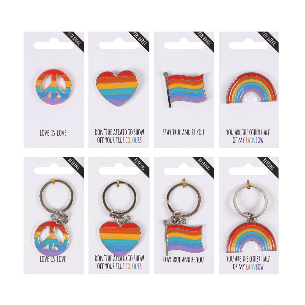 Pride Rainbow Pin en Sleutelhanger