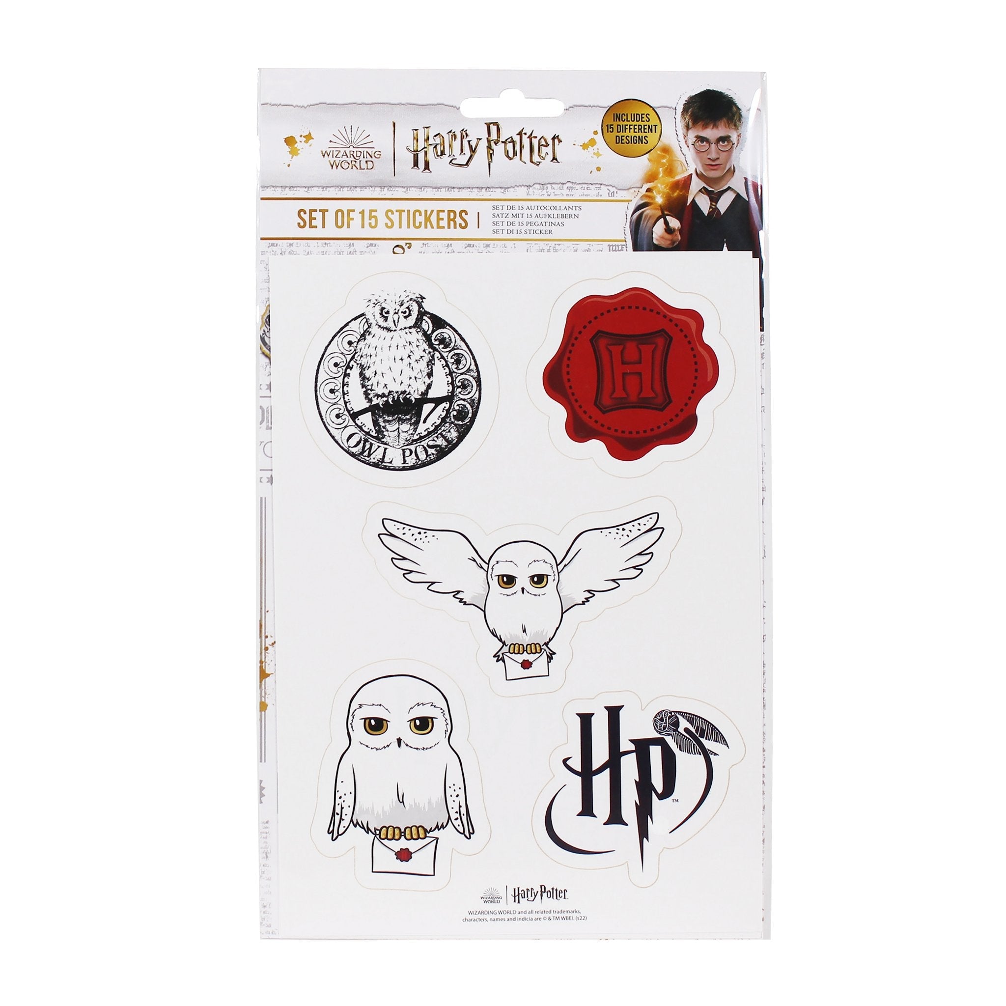 Feuille d'autocollants Harry Potter Hedwige