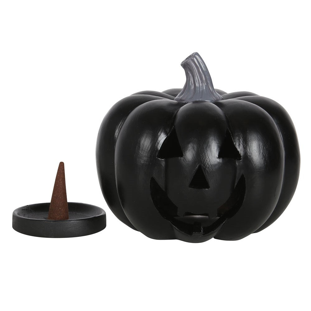 Porte-cône d'encens Halloween citrouille noire