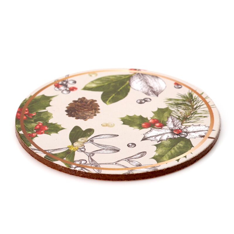 Christmas Winter Botanicals Set 4 Coasters