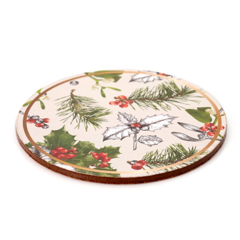 Christmas Winter Botanicals Set 4 Coasters