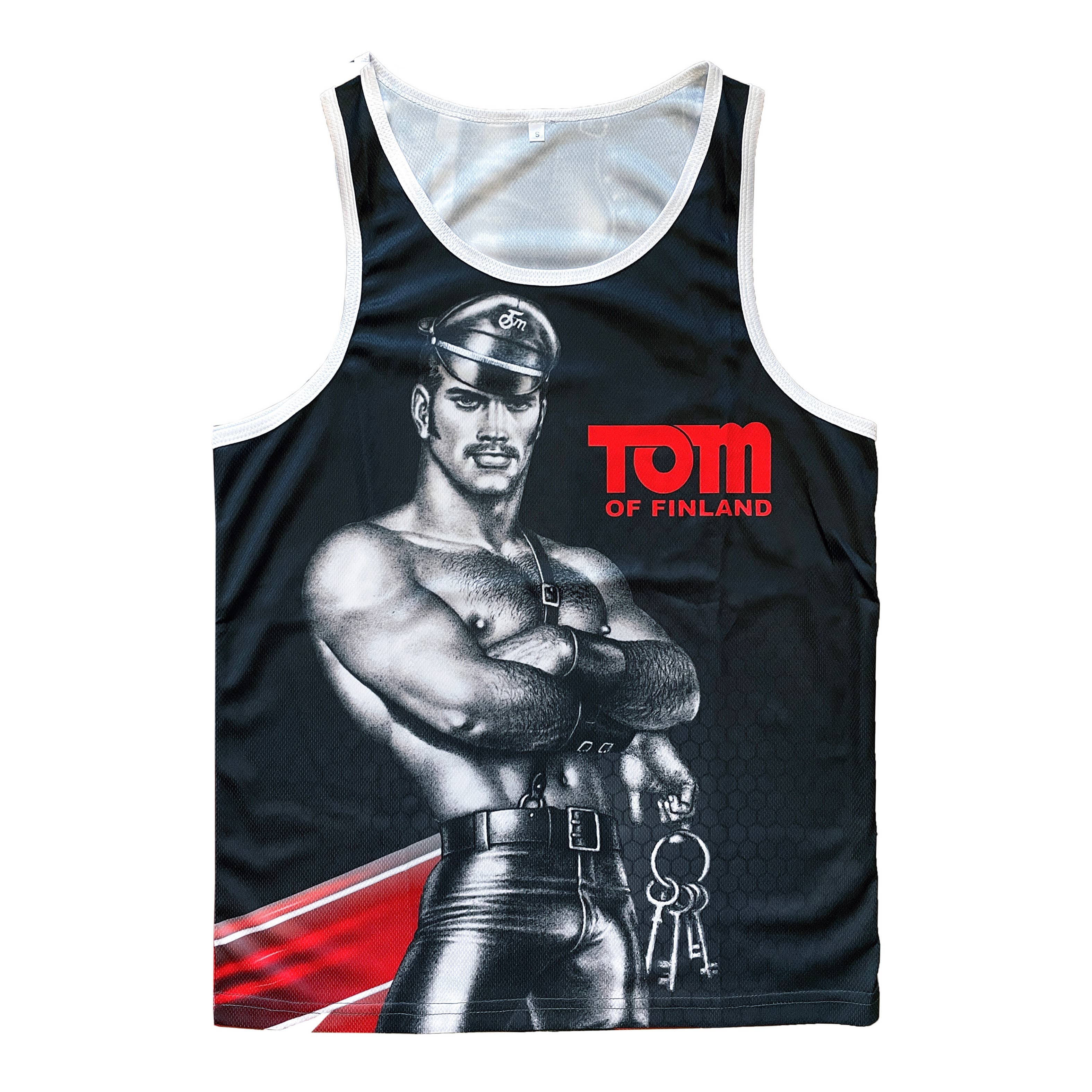 Tom of Finland mesh tanktop — « Leather Stud »: Groot