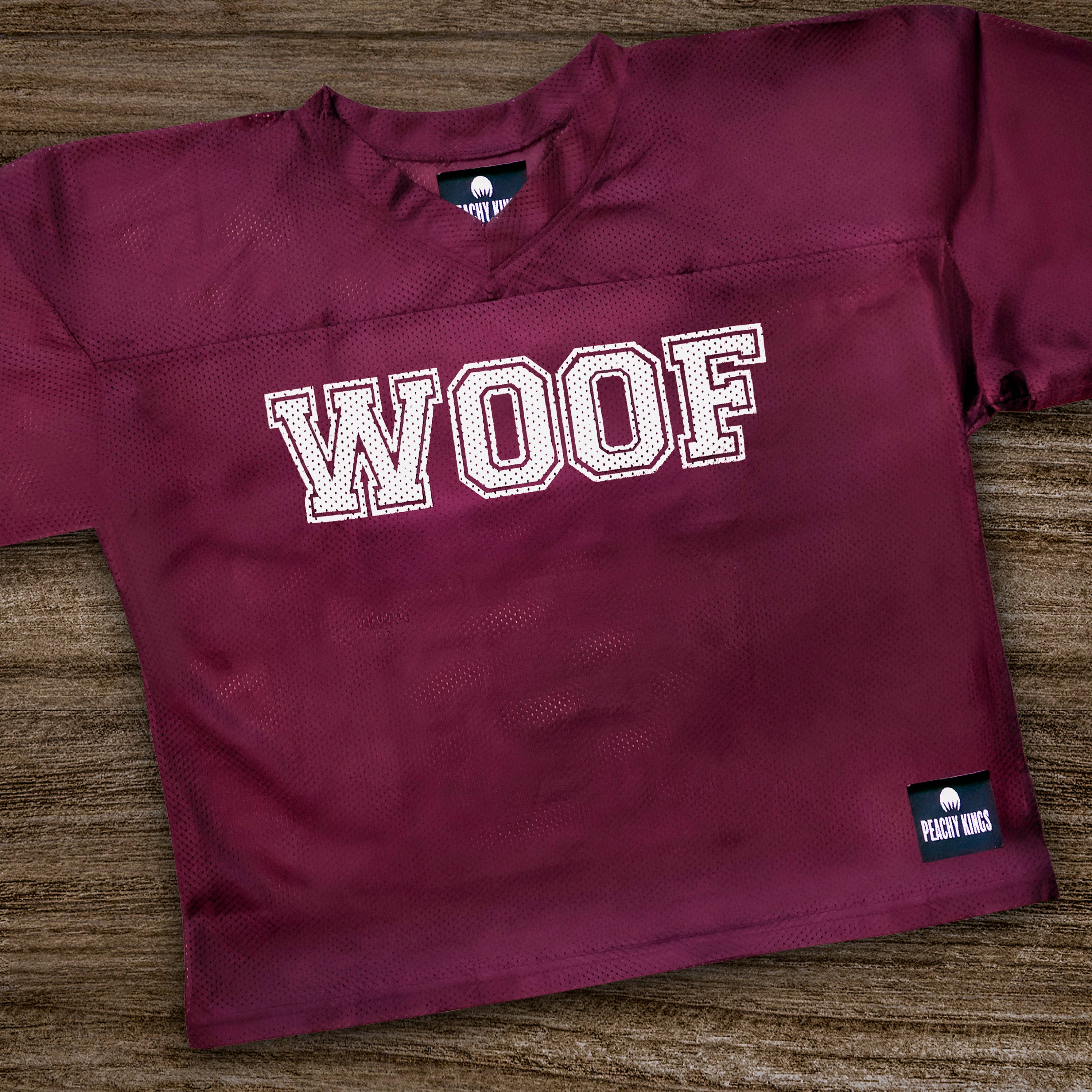 "WOOF" mesh voetbalshirt: S