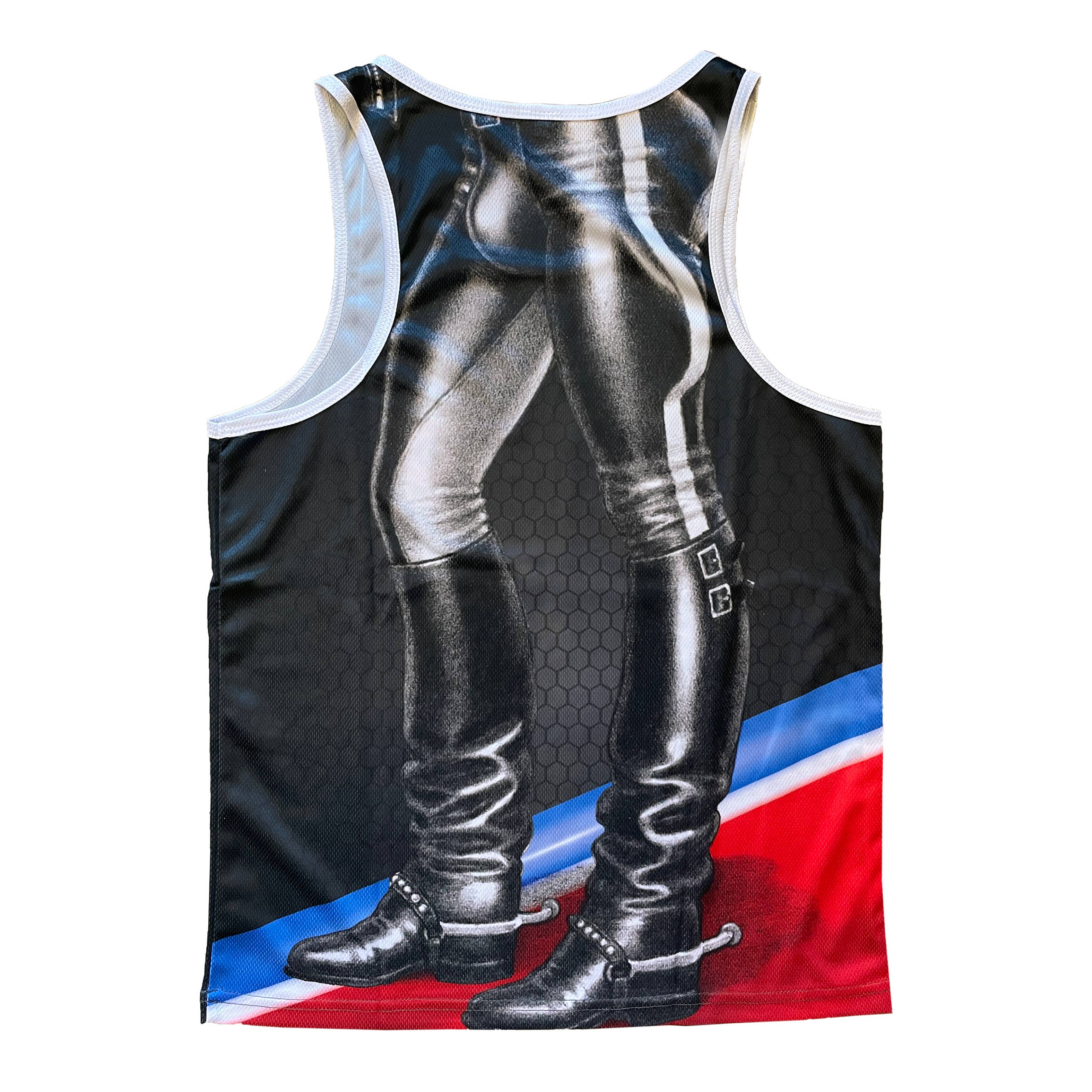 Tom of Finland mesh tanktop — « Leather Stud »: Medisch