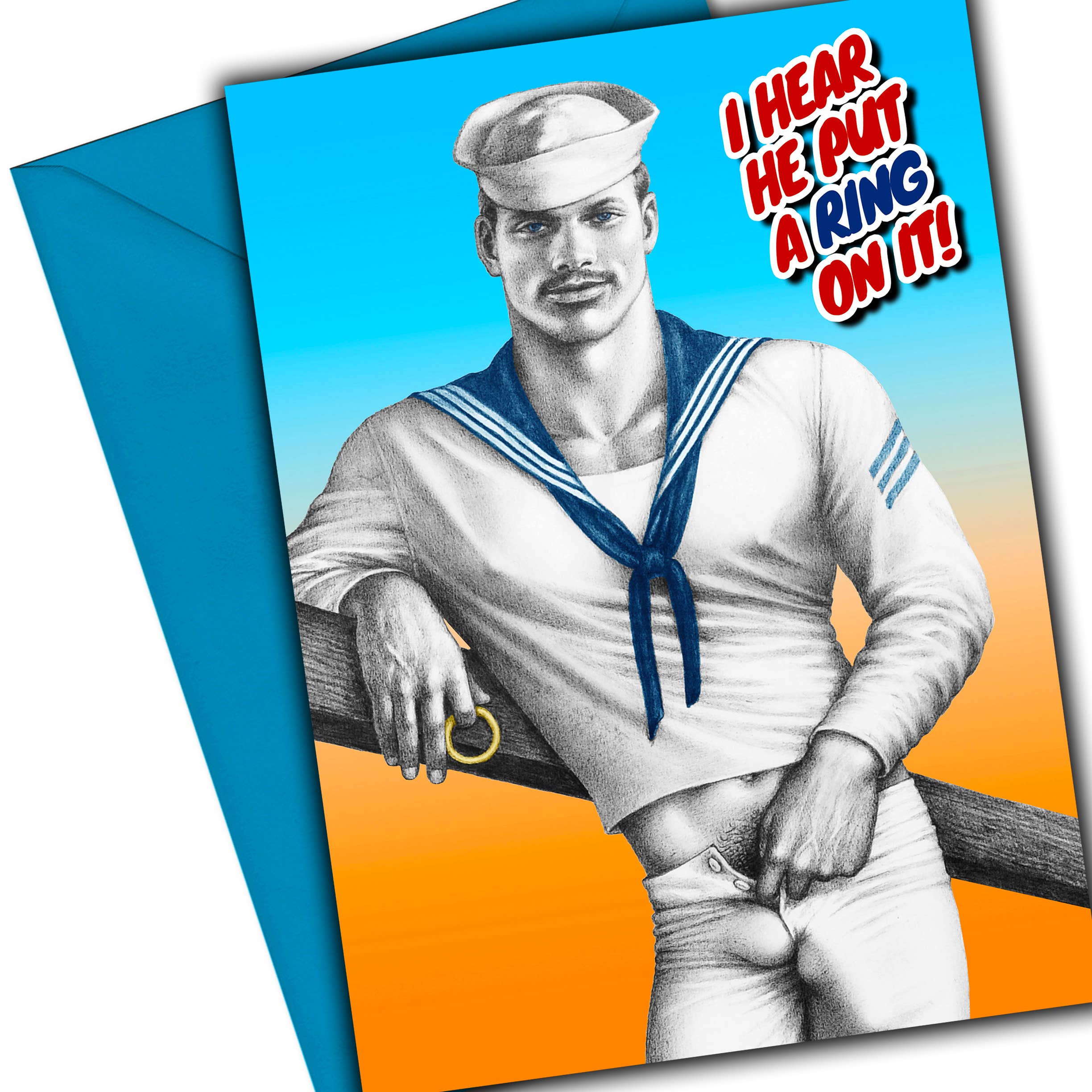 Tom of finland - Ring erop - Verlovingskaart