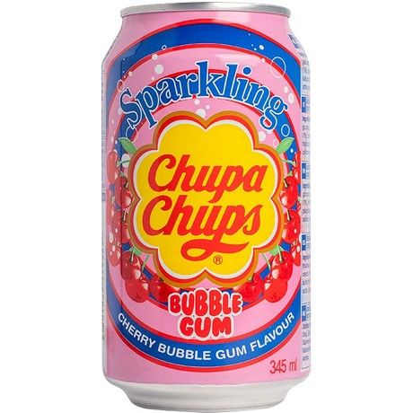 Chupa Chups Cherry Bubble Gum Flavour Can