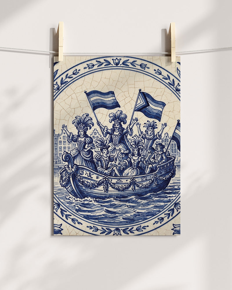 Amsterdam Worldpride Delft Tile Art Print