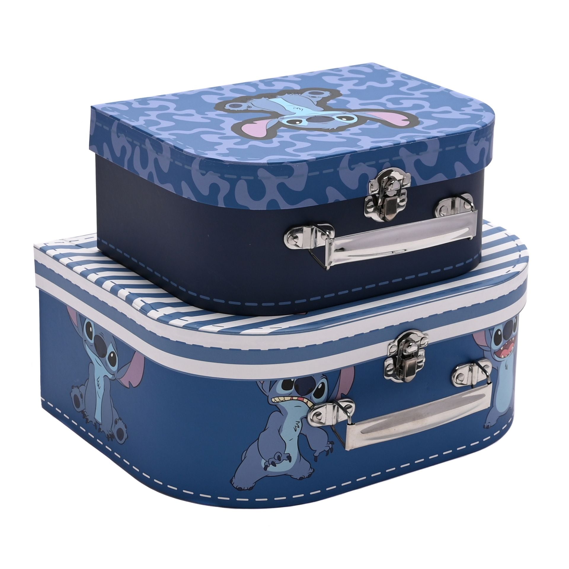 Lot de 2 boîtes de rangement pour valises Disney Icon Stitch