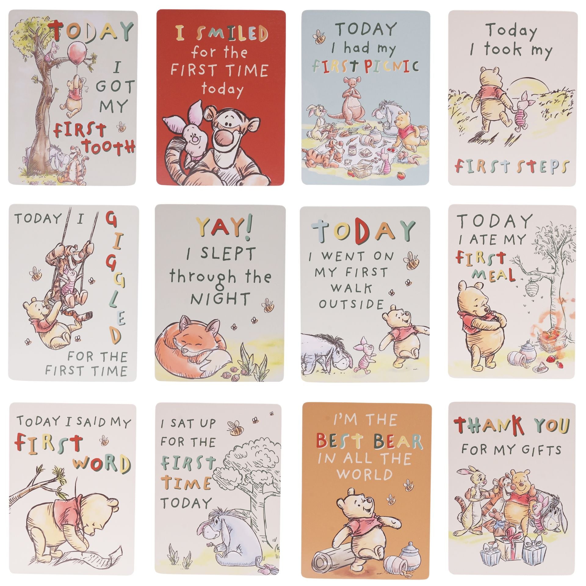 Disney Winnie The Pooh Milestone Cards