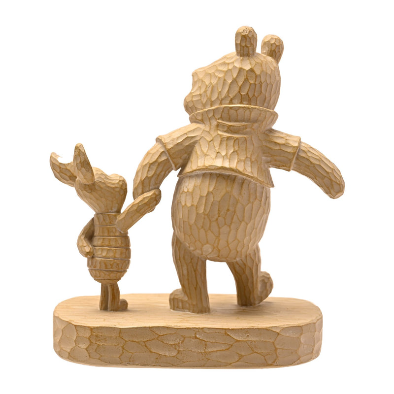 Winnie The Pooh Wood Effect Resin Figurine 'The Tiny Pitter Patter of Feet"