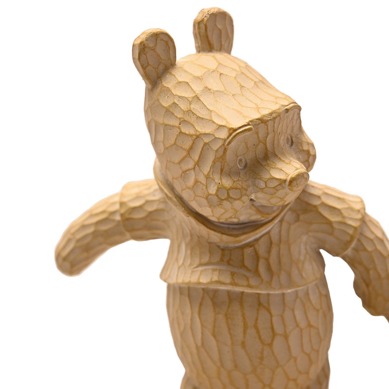 Winnie The Pooh Wood Effect Resin Figurine 'The Tiny Pitter Patter of Feet"