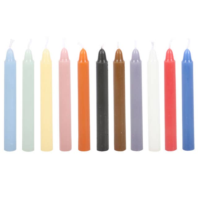 Lot de 12 bougies magiques de couleurs mélangées