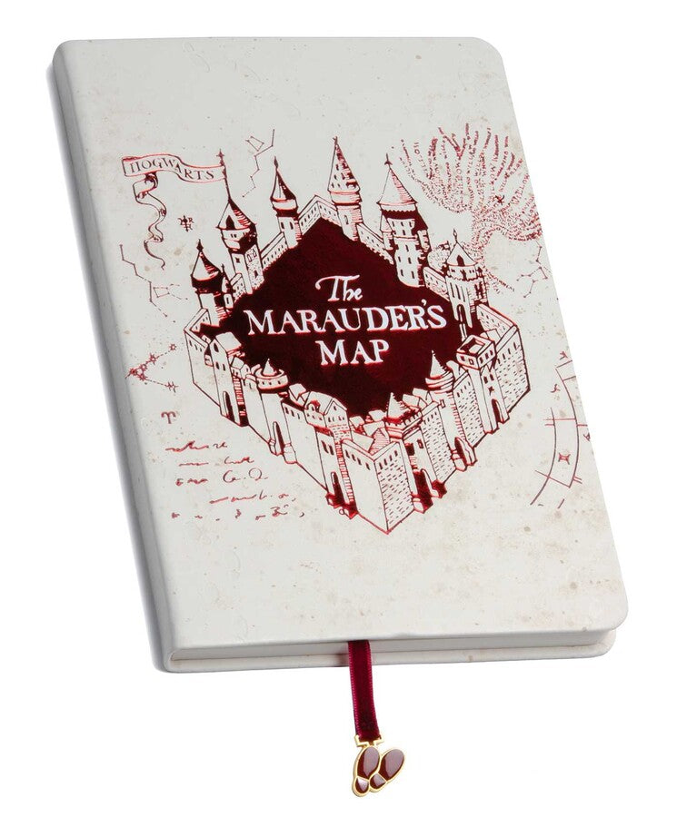 Marauder's Map Journal with Ribbon Charm