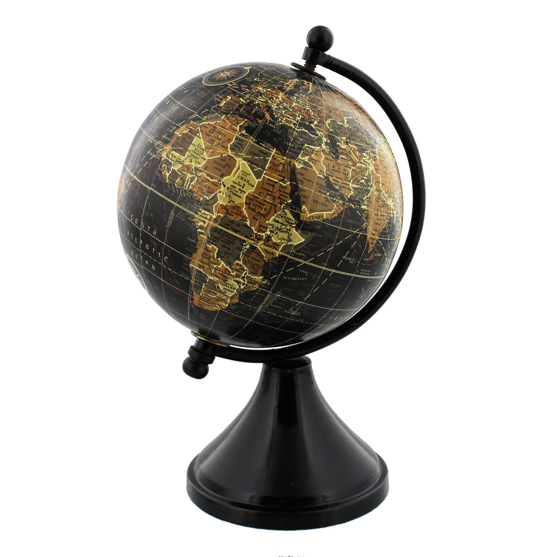 Globe with Metal & Wooden Base