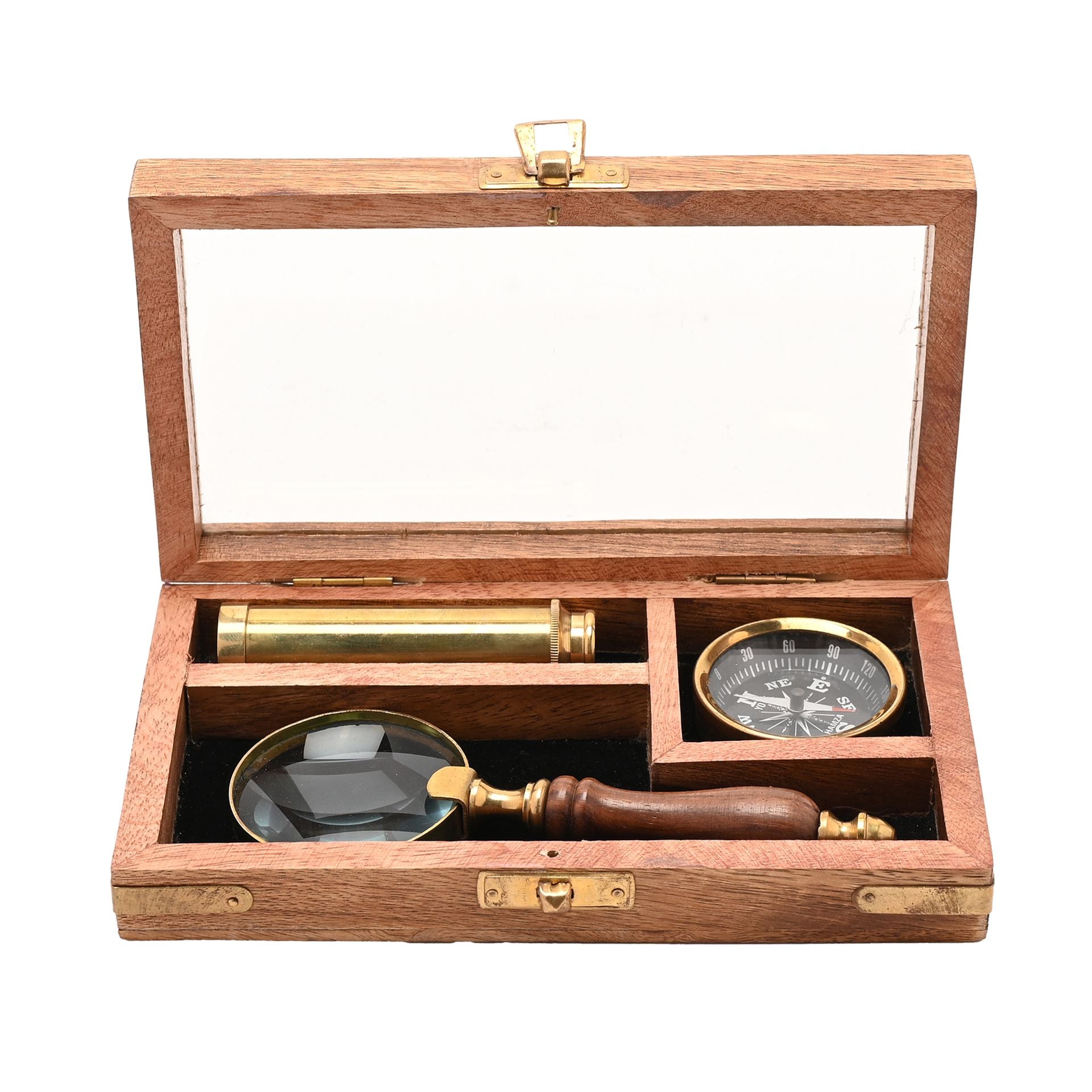 Telescope, Compass & Magnifying Glass Set