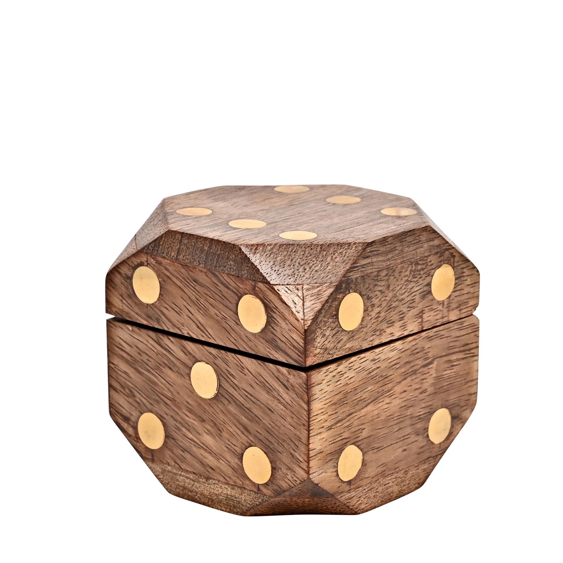 Wooden Dice Box with 5 Dice