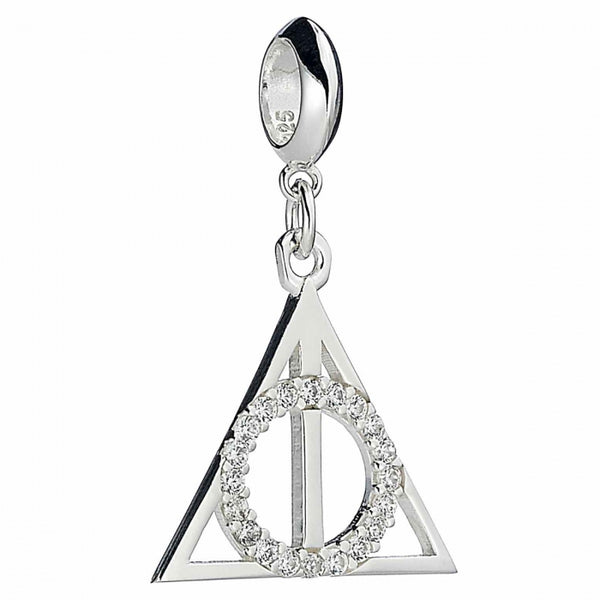 Harry Potter Sterling Silver Deathly Hallows slider charm with Crystal Elements