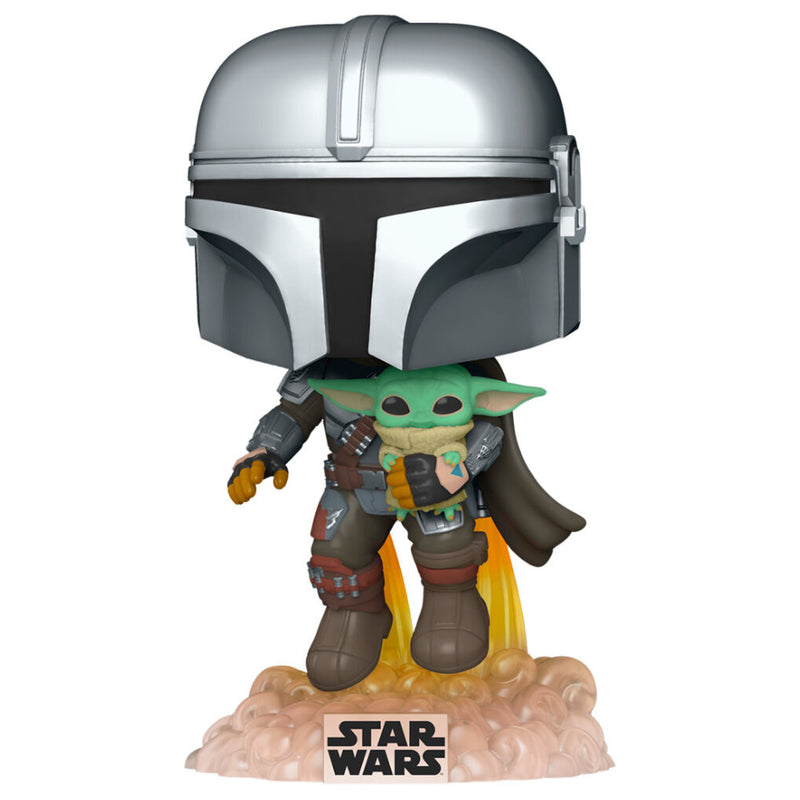 Star Wars POP! The Mandalorian Mando Flying with Jet Pack