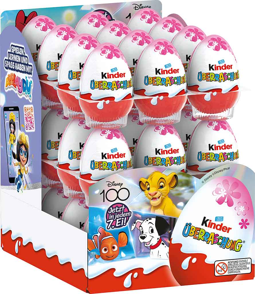 100 œufs en chocolat Kinder Surprise de Disney