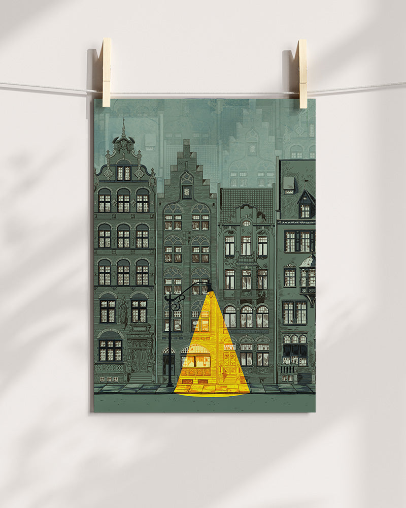 De Mystieke Nachtronde Art Print