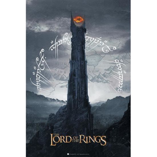 Affiche de la tour de Sauron du Seigneur des Anneaux