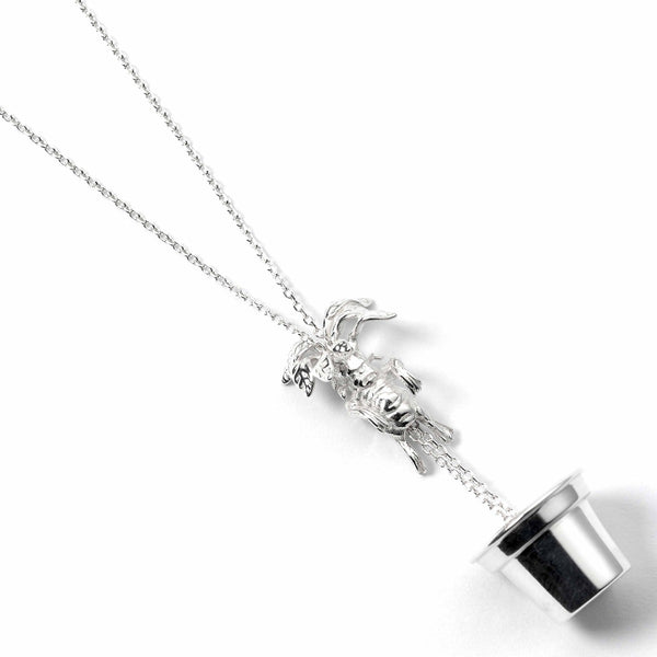 Harry Potter Sterling Silver Mandrake Charm Necklace