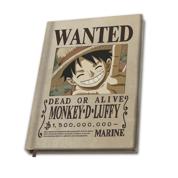 One Piece Wanted Luffy Notebook