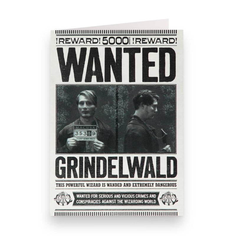 Grindelwald Wanted Notice Lenticular Notecard